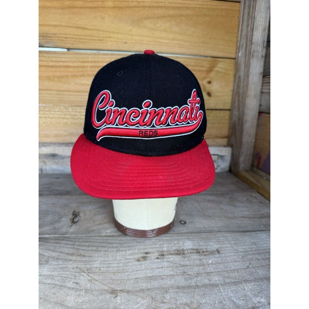 Cincinnati Reds - New Era 59Fifty Fitted Hat Size 7 1/4‎ 57.7cm-Mr. Redlegs Logo